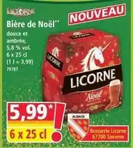 Norma Licorne - bière de noël offre
