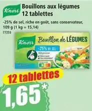 Norma Knorr - bouillons aux légumes 12 tablettes offre