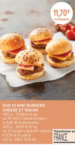 Intermarché Contact DUO 10 MINI BURGERS CHEESE ET BACON offre