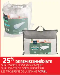 Auchan Actuel oreillers ergonomiques offre