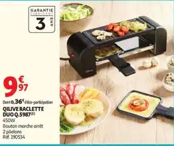 Auchan QILIVE RACLETTE DUO offre