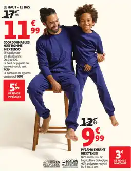 Auchan INEXTENSO COORDONNABLES NUIT HOMME offre