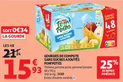 Auchan Pom'Potes Gourdes de compote offre