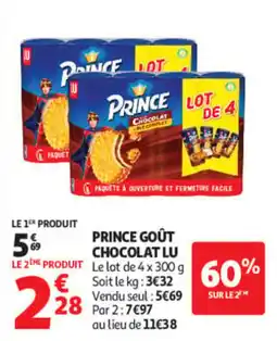 Auchan PRINCE GOÛT CHOCOLAT LU offre