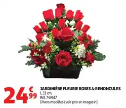 Auchan JARDINIÈRE FLEURIE ROSES & RENONCULES offre