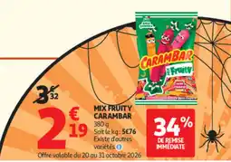 Auchan CARAMBAR MIX FRUITY offre