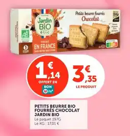 Utile JARDIN BIO PETITS BEURRE BIO FOURRÉS CHOCOLAT offre