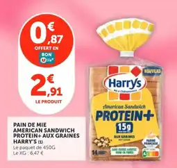 Utile Harry's Pain de mie American Sandwich Protein+ aux graines offre