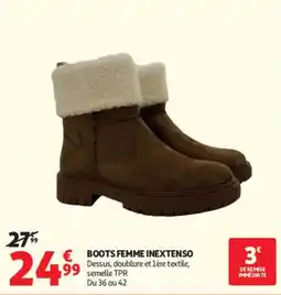 Auchan INEXTENSO BOOTS FEMME offre