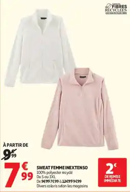Auchan INEXTENSO SWEAT FEMME offre