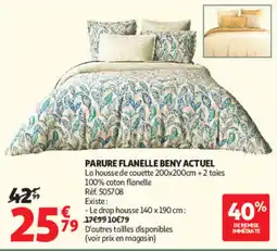 Auchan BENY ACTUEL PARURE FLANELLE offre