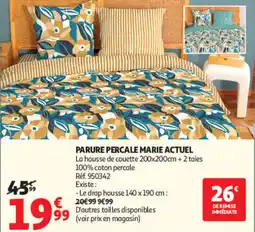 Auchan MARIE ACTUEL PARURE PERCALE offre