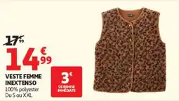 Auchan INEXTENSO VESTE FEMME offre