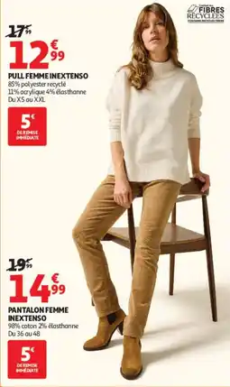 Auchan INEXTENSO PULL FEMME offre