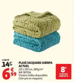 Auchan PLAID JACQUARD SHERPA offre