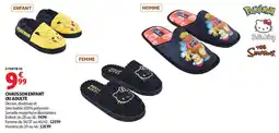 Auchan Pokémon Chausson Enfant offre
