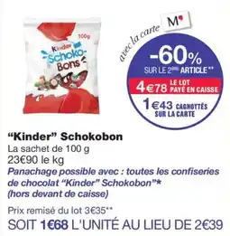 Monop' Kinder Schokobon offre