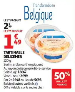 Auchan Tartinable delicemer offre