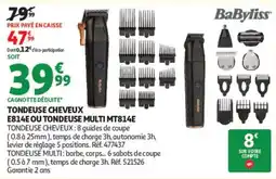 Auchan Babyliss tondeuse cheveux offre
