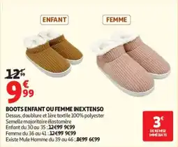 Auchan INEXTENSO BOOTS ENFANT OU FEMME offre
