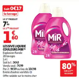 Auchan MiR Lessive Couleurs offre
