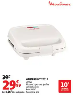 Auchan Moulinex GAUFRIER offre