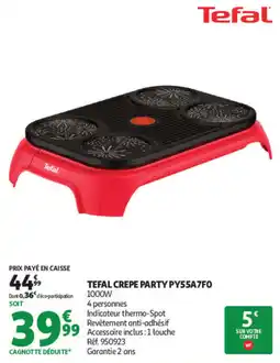 Auchan Tefal CREPE PARTY PY55A7FO offre