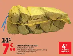 Auchan FILET DE BÛCHES DE BOIS offre