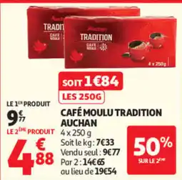 Auchan Auchan Café moulu tradition offre