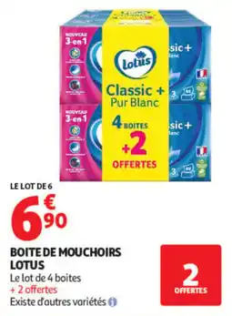 Auchan LOTUS BOITE DE MOUCHOIRS offre