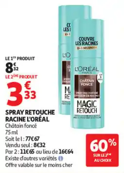 Auchan L'ORÉAL PARIS SPRAY RETOUCHE RACINE offre