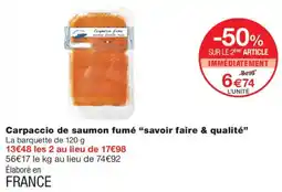 Monop' Carpaccio de saumon fumé offre