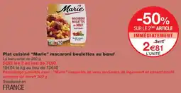Monop' Marie macaroni boulettes au bœuf offre