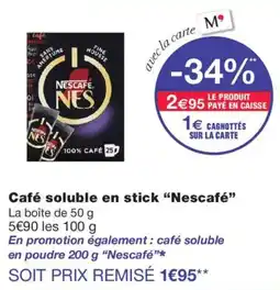 Monop' Nescafé Café soluble en stick offre