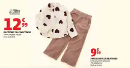 Auchan INEXTENSO GILET ZIPPÉ FILLE offre