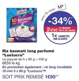 Monop' Lustucru Riz basmati long parfumé offre