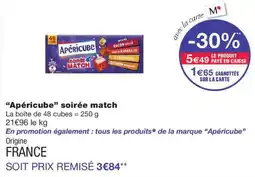 Monop' Apéricube soirée match offre