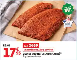 Auchan VIAND Bovine STEAK MARINÉ offre