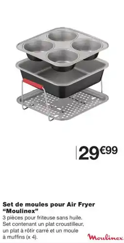 Monop' Moulinex Set de moules pour Air Fryer offre