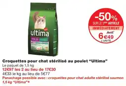 Monop' Ultima Croquettes pour chat stérilisé offre