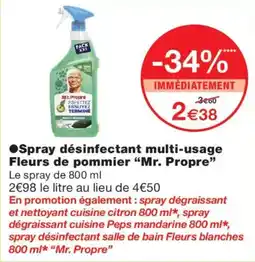 Monop' Mr. Propre Spray désinfectant multi-usage Fleurs de pommier offre