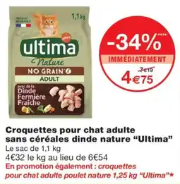 Monop' Ultima Croquettes pour chat adulte offre