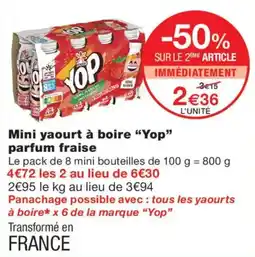 Monop' Yop Mini yaourt à boire offre