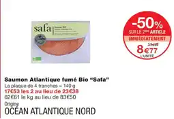 Monop' Safa Saumon Atlantique fumé Bio offre