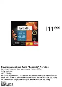 Monop' Labeyrie Saumon Atlantique fumé offre