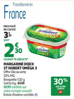 Auchan St Hubert Margarine Doux Oméga 3 offre