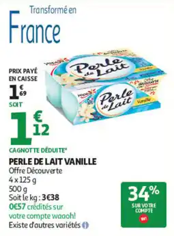 Auchan Perle de Lait Vanille offre