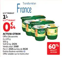 Auchan ACTIVIA CITRON offre