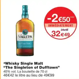 Monop' The Singleton Whisky Single Malt offre