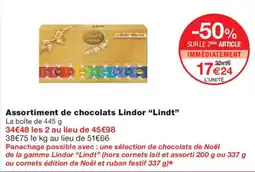 Monop' Lindt Assortiment de chocolats Lindor offre